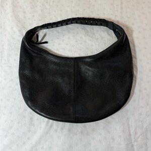 Banana Republic Chic Black Hobo Bag with Braided Handle